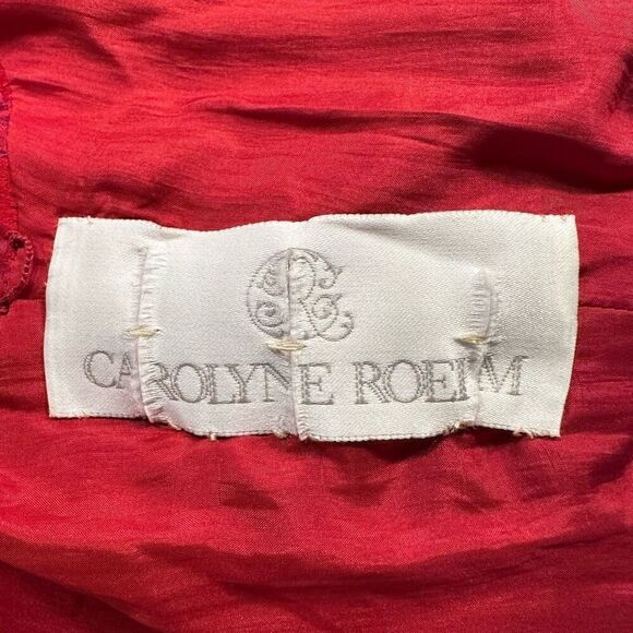 Vintage 80s Carolyne Roehm Opulent Evening Ball Gown XS Gala Royal Regency - Picture 8 of 16